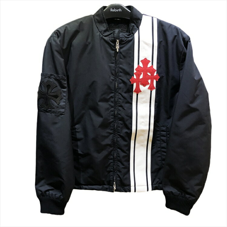 CHROMEHEARTS クロムハーツ RED PATCH RACING JACKET レッドパッチ レーシングジャケット ブルゾン ブラック ホワイト レッド Sサイズ 未使用品 本物 送料込み!!