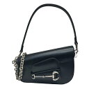 【中古】GUCCI グッチ ホースビット 1955 ワンショルダーバッグ 【774209】ブラック 2WAYハンドバッグ レザー レディース シルバー金具 未使...