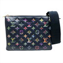 【中古】LOUISVUITTON ルイヴィトン レインボー モノグラム LV ガーデン クッサンPM クロスボディバッグ ショルダーバッグ ネイビー レザー メ...
