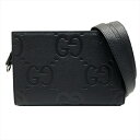 【中古】GUCCI グッチ ジャンボGG ミニバッグ ポーチ ショルダーバッグ ブラック レザー メンズ レディース【795240】本物 送料込み!!(4)