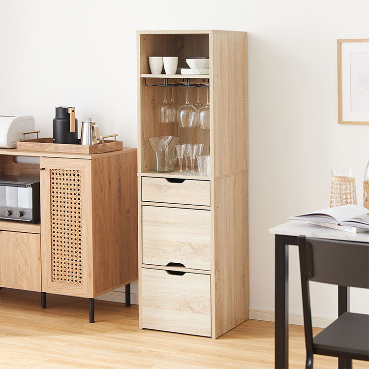 ワイン グラス 収納 棚 食器棚 キッチン収納 収納棚 幅40 40cm ワイングラス ハンガー グラスラック ワインラック グラスホルダー グラスハンガー ワゴン キャスター付き ワインホルダー 引き出し スリム おしゃれ