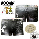 ＼ユニセックス ギフト／【DARK SHINY×MOOMIN】ダークシャイニー×ムーミン コラボ デニム ブラック / メンズ レディース ユニセックス（男女兼用）ボクサーパンツ / YLUN45【メール便送料無料】