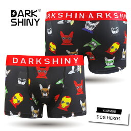 ダークシャイニー パンツ メンズ ＼父の日 ギフト2024／【DARK SHINY/ダークシャイニー】DOG HEROS・ドッグヒーローズ / YLMM08 / メンズ ボクサーパンツ【メール便送料無料】