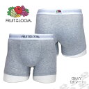 【FRUIT OF THE LOOM】無地 グレー・GRAY / 18624800 シンプル 無地 フルーツオブザルーム メンズ コットン ボクサーパンツ / 男性 下着 インナー【M / L / LL】【メール便送料無料】