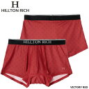 8colorから選べる♪【HILLTON RICH】H LOGO BASIC VICTORY RED・ビクトリーレッド / HR-056 ヒルトンリッチ メンズ ボクサーパンツ ローライズ【メール便選択で送料無料】