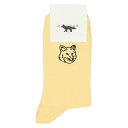 \予約商品/【MAISON KITSUNE】メゾン キツネ ロゴ コットン レディース サイズ ソックス FOX HEAD SOCKS 女性 靴下 36-39サ...