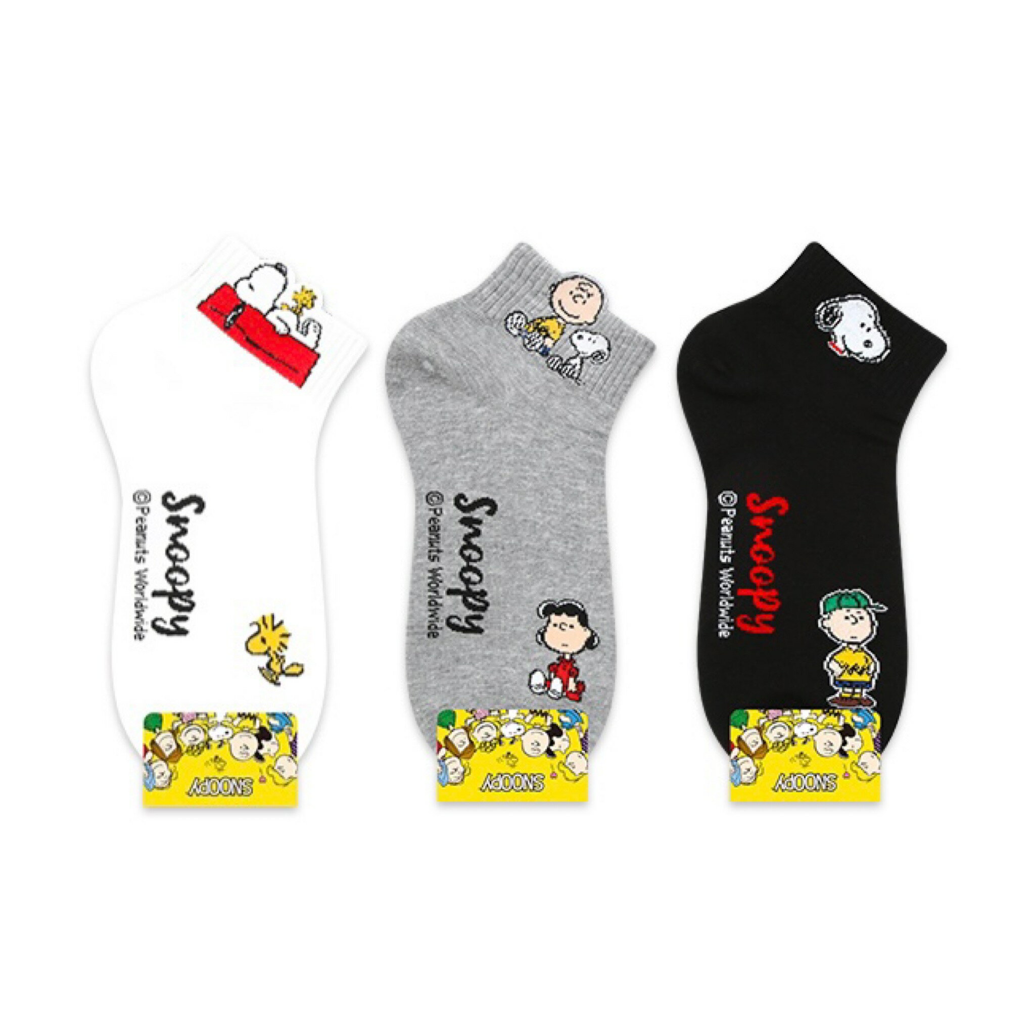 【PEANUTS】絶妙な丈感にカラーごとに違うデザインがポイント！I Like Snoopy【3color】スヌーピー キャラクター アンクル ソックス・くるぶし 靴下【2点以上ご購入でメール便送料無料】