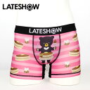 【再入荷】【LATESHOW】BEAR BEE & PANCAKE / 80381600 レイトショー メンズ ボクサーパンツ 男性下着【2点以上ご購入でメール便送料無料】