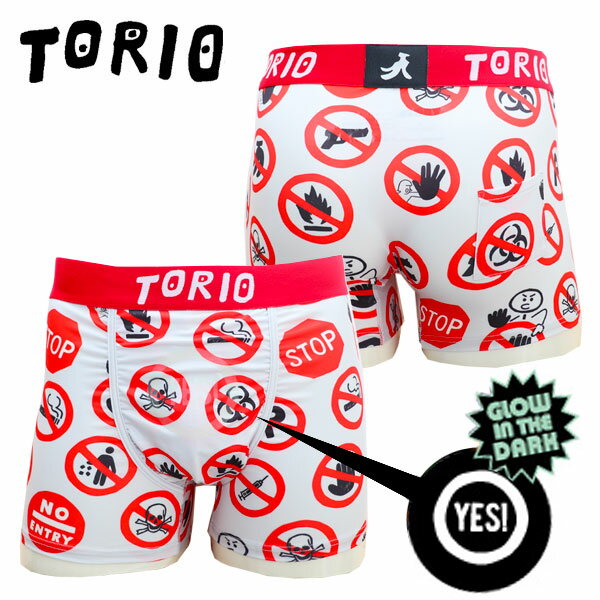 トリオ パンツ メンズ ＼父の日 ギフト2024／【残りわずか】 【TORIO】Yes/No マーク / 2101011 トリオ 光る メンズ ボクサーパンツ 男性 下着【メール便送料無料】