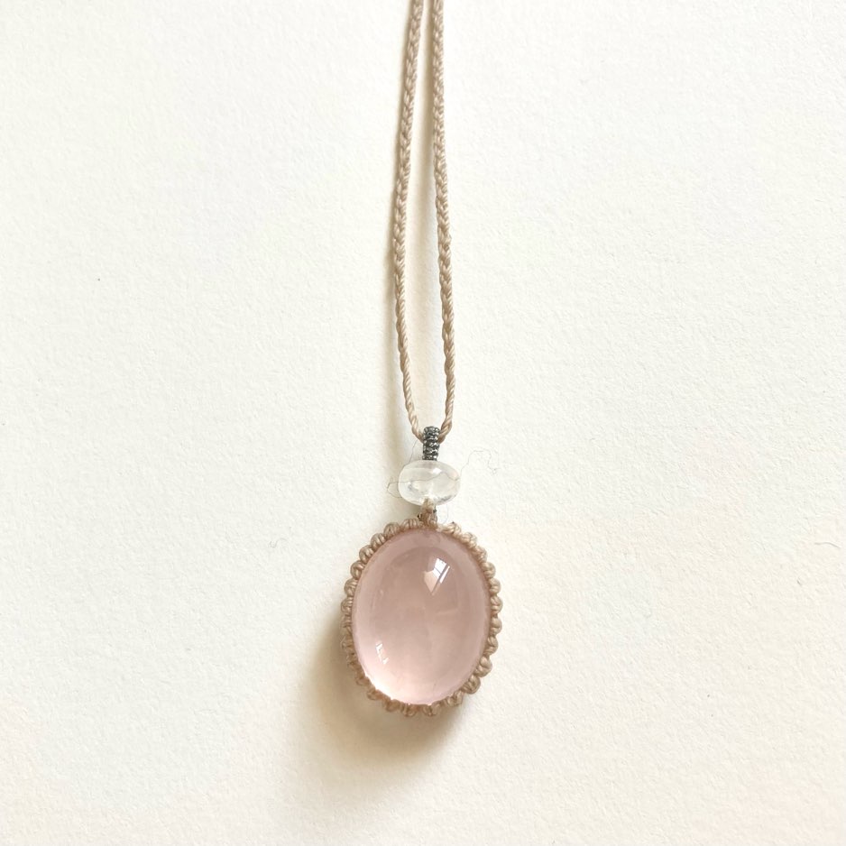 ローズクォーツペンダント ローズクォーツ 紅水晶 ピンク pink ラブrosequartz