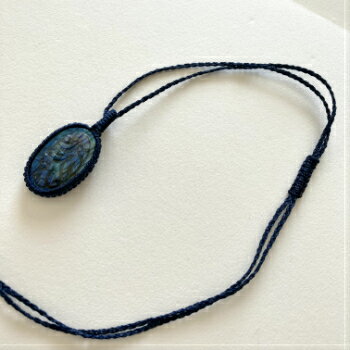 ラブラドライトペンダント ムガル調 カービング ラブラドライト 天然石 天然石アクセサリー アクセサリー