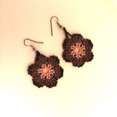 ビーズピアス メキシコ ウイチョール族 ペヨーテモチーフ サボテン mexico 民芸品 ビーズ細工 ビーズアクセサリー インディヘナ シャーマン 手仕事 アルテサナ ウイチョル メキシコ雑貨 カラフル トライバル ネイティブ調の商品画像 2