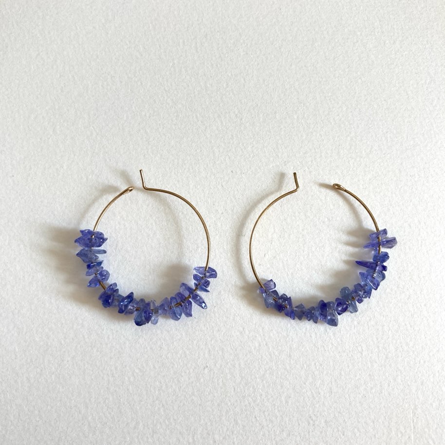 タンザナイトフープピアス タンザナイト 12月誕生石