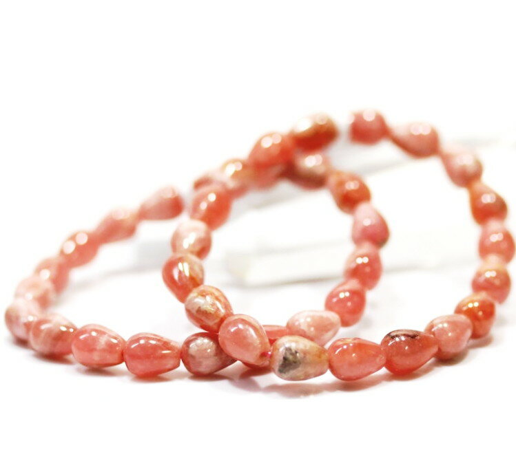 高品質ブレスレット インカローズAA ドロップ型 7×9mm