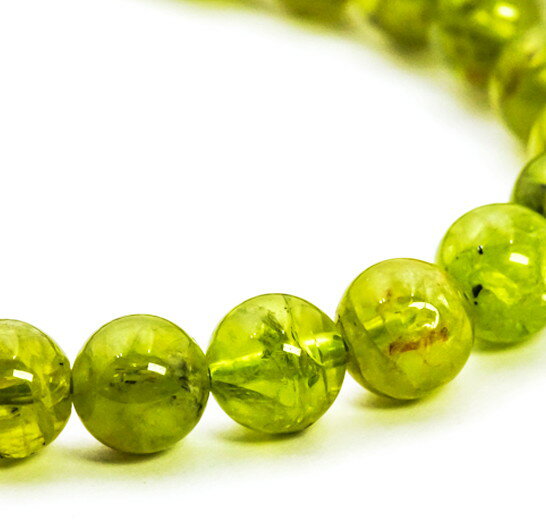 1粒売り 天然石ビーズ ペリドット AA 7.0mm玉 丸玉 バラ売り 穴あき パワーストーン