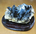 《天然石・一点物》純天然 モリオン 黒水晶 クラスター 4200g 高約:180mm 横約:230mm 厚約:140mm 限定品 パワーストーン 【宅配便送料...