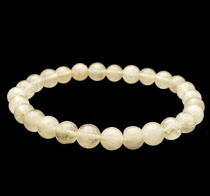 隕石ブレスレット リビアングラス 6.0mm玉 品質ランク-A 15～15.5cm パワーストーン 天然石 エレガントリビアングラス プレミアムリビアングラス アクセサリー