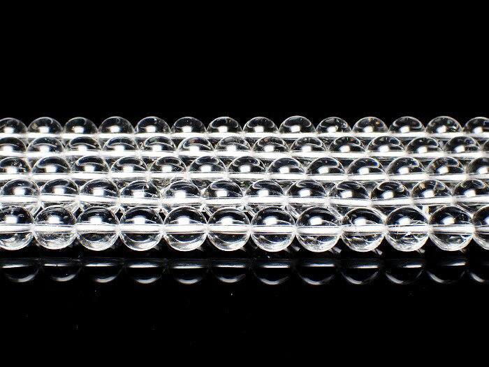 おすすめ 水晶ビーズ 10.0mm玉 連売り 品質ランク-AAa クリスタルクォーツ 天然石ビーズ 丸玉 穴空 ハンドメイド アクセサリーパーツ パワーストーン