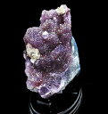 アメジストクラスター(紫水晶)二重結晶 2.6kg 高さ:約200mm 横:約130mm 厚さ:約100mm 台座付 限定品 一点物