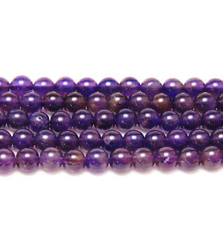 連売 天然石ビーズ アメジスト 6.0mm玉 ランクA 丸玉 （約40cm）パワーストーン