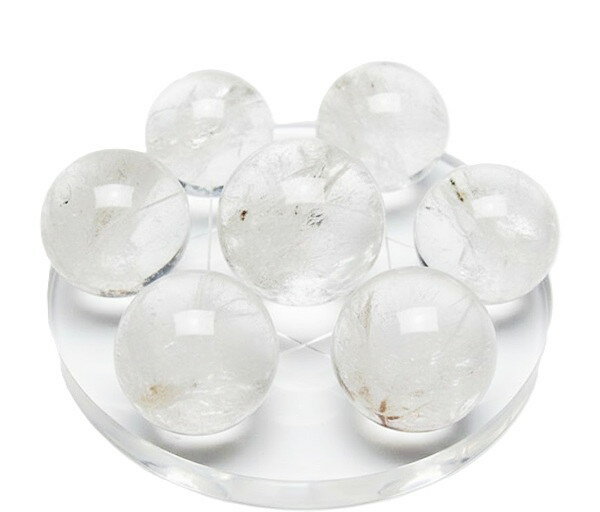 1点物 七星陣 レインボー ヒマラヤ水晶 丸玉 26～30mm 天然石 パワースト...