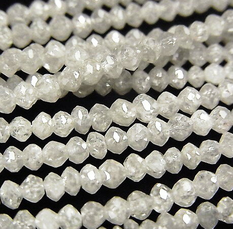 オフホワイト～ライトグレー ダイヤモンド ボタンカット 1.5～2.5×1.5～2.5×1～2mm 10粒売り