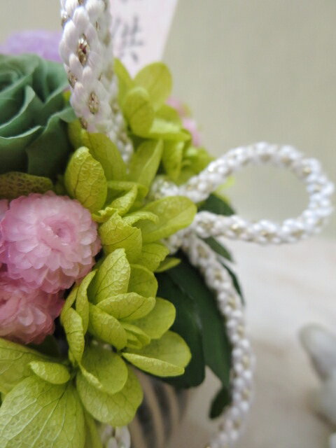 【プリザーブドフラワー】ギフト　 お供え 　命日　お盆　お悔やみ 　和風　ペット...