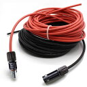 LVYUAN 10m 6mm2 ソーラーパネル用MC4延長ケーブル 軟銅線 9AWG / 6mm2 最大許容電流：45A 最大定格電圧：1500V 防水防塵レベル：IP67 定格温度：-40~+90℃ 耐用年数：> 25年耐候性：ドイツT?V S?D認証、IEC、EN認証済み