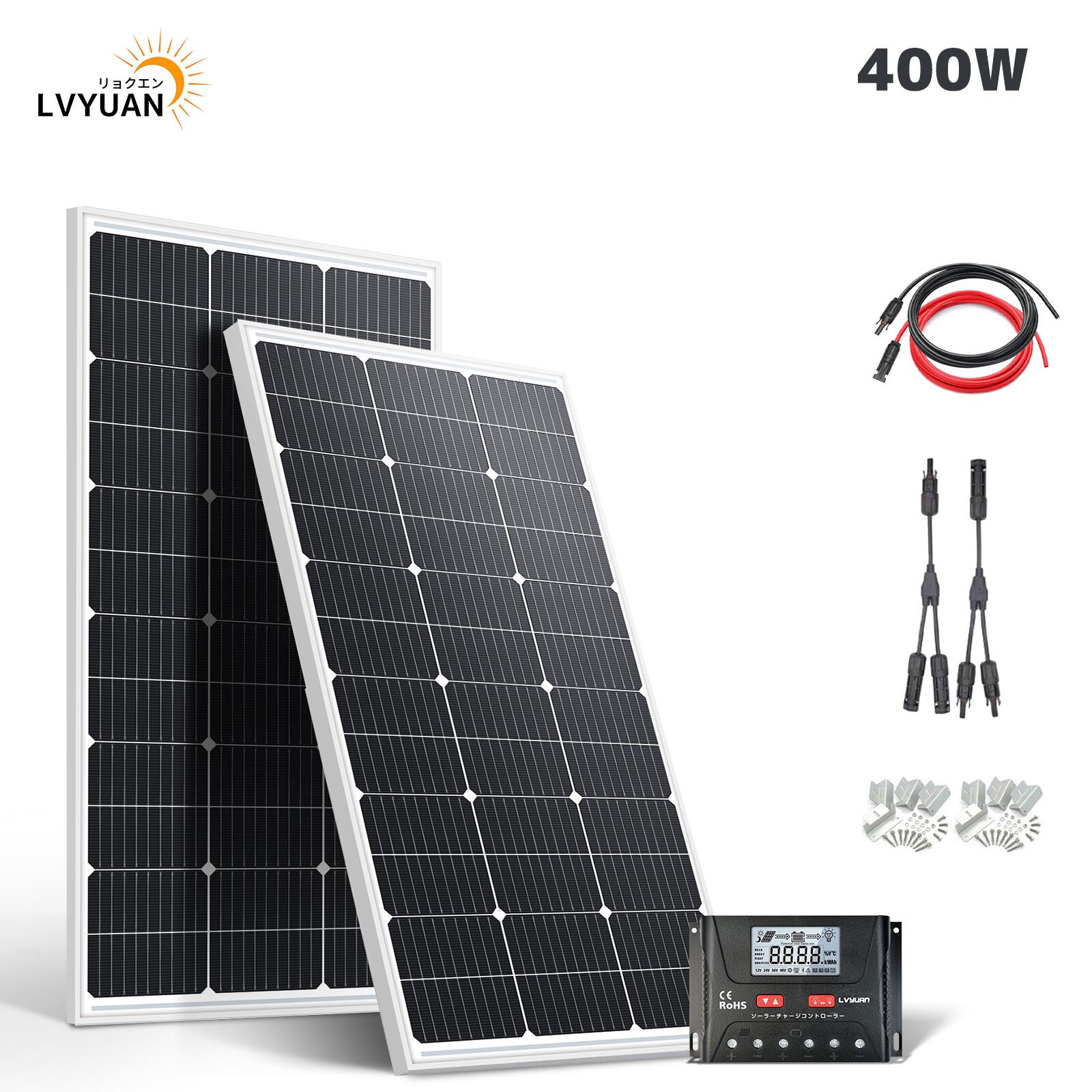 LVYUAN 400W 顼ѥͥ ȯťå: 2 200W ۸ѥͥ 200w ñ뾽顼ѥͥ ñ뾽 12v ۸㡼 ѴΨ21% ٥ ҳкPWM 30A ¿ǽ顼㡼ȥ顼