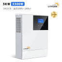 【4/14 20:00～4/17 09:59 2000円OFFクーポン利用で63998円】【LVYUAN 公式】LVYUAN 200v~240v MPPT 3KW 純正弦波 ハイブリッド インバーター 24Vバッテリーに対応 並列と直列可ソーラーインバーター充電器 ソーラーチャージインバーター PV充電電流 80A MPPT