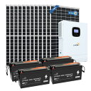 【クーポンで629,998円!7/15まで】ハイブリッド インバーター5KW出力 蓄電容量 10.24kWh 発電量18.24kWh 太陽光発電モジュール ソー...