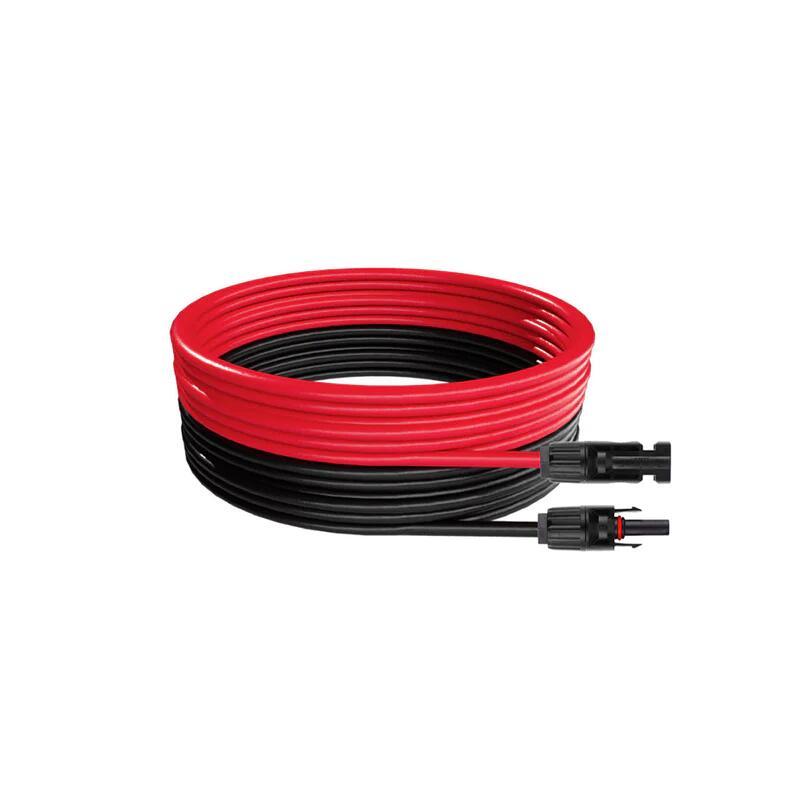 ケーブル導体：軟銅線 長さ：10m（1ペア） 公称断面積：10AWG / 6mm2 最大許容電流：45A 最大定格電圧：1500V 防水防塵レベル：IP67 定格温度：-40〜+90℃ 耐用年数：> 25年 耐候性：ドイツTÜV SÜD認証、IEC、EN認証済み 製品特徴 1、ソーラーパネル、DIY、車載ケーブルに接続に応用しております。大口径ケーブルを使用すると、ソーラーパネルシステムの電力損失を最小限に抑えることができます。 2、MC4コネクタ: LVYUAN 10AWG/6mm²ソーラーパネル用MC4延長ケーブルは、ソーラーパネルと接続するためのMC4コネクタを備えています。MC4コネクタは、ソーラーパネルシステムで一般的に使用されるスタンダードな接続方式です。RV、ボート、車、屋外太陽光発電機、ポータブル発電所、ソーラーパネル、太陽光発電所、太陽電池パックで広く使用されているソーラーパネルケーブル。 大口径ケーブルを使用すると、ソーラーパネルシステムの電力損失を最小限に抑えることができます。 3、高耐久性: ソーラーパネル用の延長ケーブルは、屋外での使用に適した高耐久性を備えています。耐UV加工や防水性、耐候性などの特殊なコーティングや保護措置が施されている場合があります。 4、適切な断面積: 6平方ミリメートルの断面積は、一般的なソーラーパネルシステムにおいて適切な電力伝送を提供するために選ばれたサイズです。適切な導体サイズは、電流の損失を最小限に抑え、システムの効率を最大化する役割を果たします。 5、簡単な取り扱い: MC4延長ケーブルは、ソーラーパネルのインストールやメンテナンスに便利な長さ（10メートル）を持ち、取り扱いが容易です。ケーブルの柔軟性や操作性も考慮されている場合があります。 6、品質・安全保証：ソーラー配線ケーブルは最高水準の品質と信頼性を提供しています。全ての配線はすでにドイツTÜV SÜD認証、IEC、ENの厳格な基準に合格しました。いずれも品質と安全性を保証するための国際的に認められた規格です。これによると、太陽光発電システムにおける優れた性能を提供します。 7、【サービス】 LVYUAN商品はご注文日から12ヶ月のサポート(保証)を提供しております。万が一何か問題や初期不良などがございましたら、お気軽にご連絡ください。 RV、ボート、車、屋外太陽光発電機、ポータブル発電所、ソーラーパネル、太陽光発電所、太陽電池パックで広く使用されているソーラーパネルケーブル。 大口径ケーブルを使用すると、ソーラーパネルシステムの電力損失を最小限に抑えることができます。