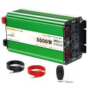 【10%OFFクーポン!5/17限定】【永久保証】LVYUAN(リョクエン) インバーター 正弦波 24V 100V 3000W 最大6000W 50/60HZ...