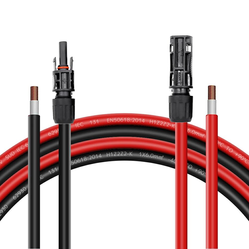 【スーパーSALE 特別価格】MC4延長ケーブル 2.5sq/5m LVYUAN(リョクエン) ソーラーパネル接続ケーブル 太陽光発電用 MC4コネクタ IP68防水 DC1500V対応 チャージコントローラー接続 ポータブル電源 RV 車載 太陽光DIY