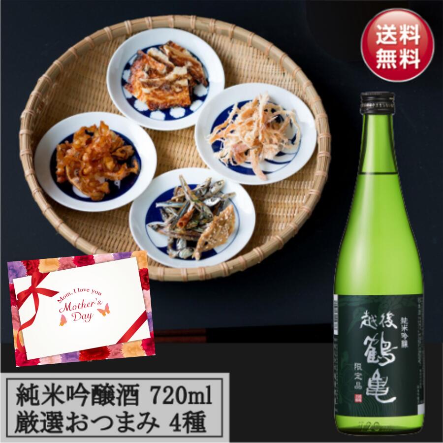 ビールおつまみセット 母の日遅れてごめんね 日本酒＋おつまみ4種セット おつまみセット おつまみギフト 詰め合わせ 純米吟醸 プレゼント お酒 ビール つまみ ギフト 内祝い お供え 御歳暮 詰め合わせ ギフト 日本酒 オンライン飲み会