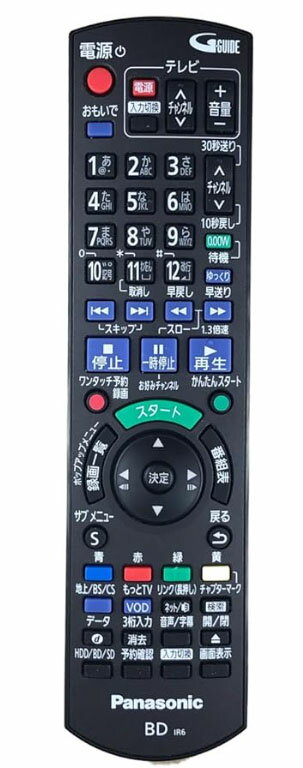 速達純正 新品 Panasonic ブルーレイディスクレコーダー 用 リモコン N2QAYB000919