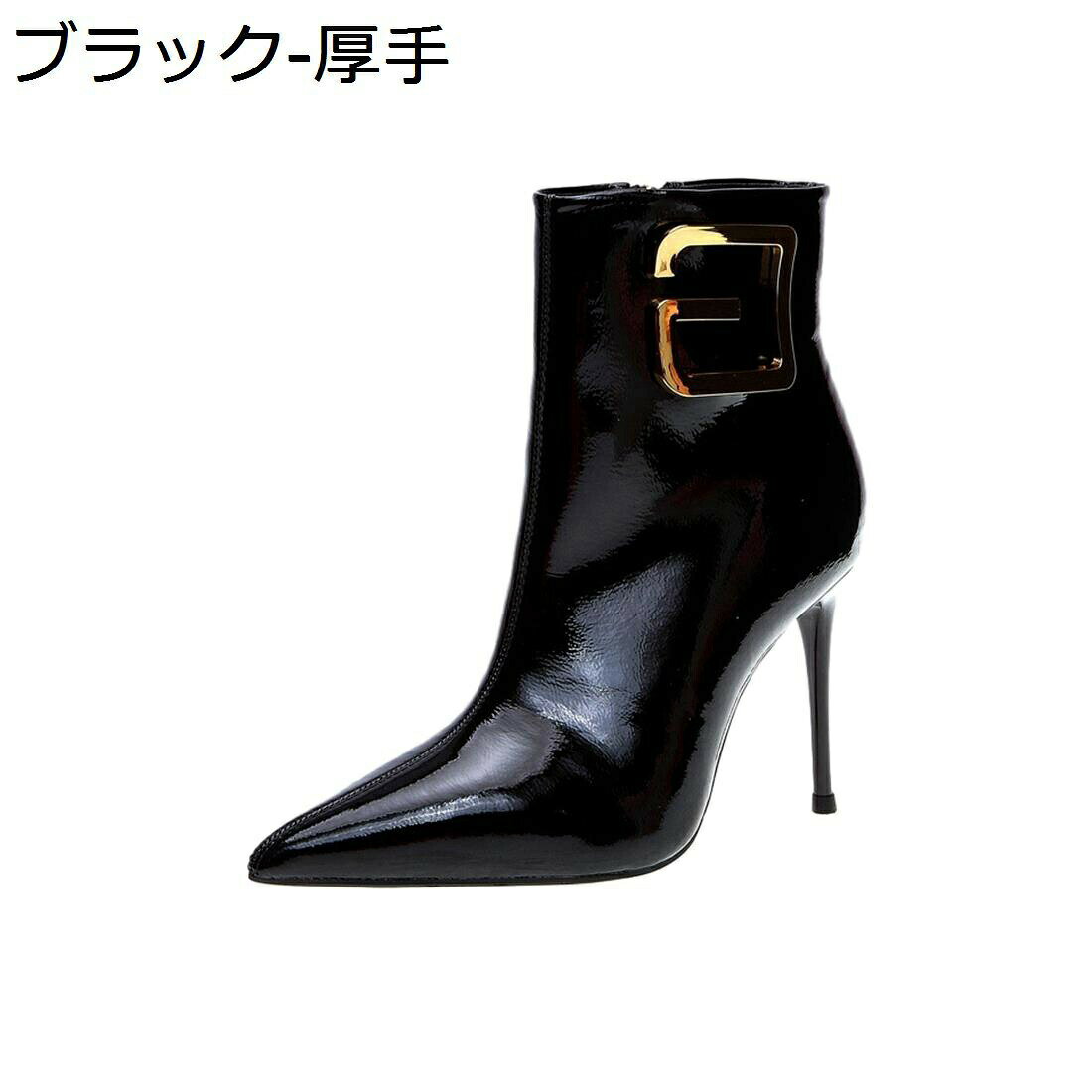 【全店通用25％OFFクーポン】ショートブーツ ポインテッドトゥ 秋冬 ブーティ ピン...
