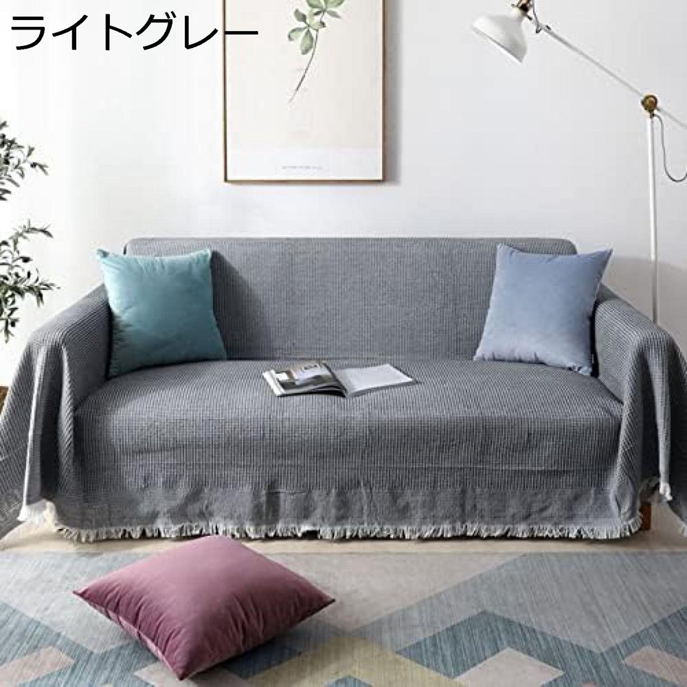 【今日限定、超買得30%OFFクーポン、2度チャンス無し】マルチカバー 北欧風 ソファカバー おしゃれ 長方形 ブランケットフリンジ付き 綿 2人掛け 3人掛け 4人掛け カウチ ベッドカバー 毛布 ネイティブ カーペット イエロー 1ピース テーブル [3]