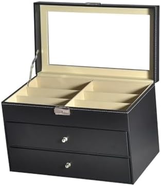 18 グリッド 3 層サングラスオーガナイザー、サングラスディスプレイボックス、眼鏡収納ボックス、サングラスメガネケースオーガナイザー