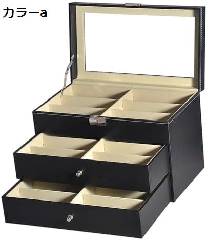 18 グリッド 3 層サングラスオーガナイザー、サングラスディスプレイボックス、眼鏡収納ボックス、サングラスメガネケースオーガナイザー