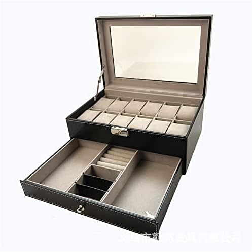 サングラス収納ケース ウォッチボックス12ビット二重層ジュエリーボックスリングイヤリングサングラス包装ボックスジュエリー収納ボックス 収納整理 眼鏡ケース