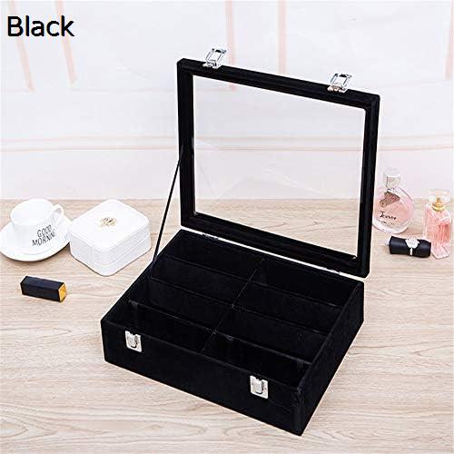 アイウェア収納ボックス、 ユニセックス8-フレームメガネサングラスストレージボックス細かい細工ファイン外観 眼鏡を簡単に見つけて保管する (33cmx24cmx8cm)