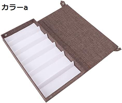 眼鏡収納ボックス、サングラスオーガナイザーデコレーションクロス+収納用植毛(茶色)