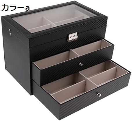 眼鏡収納ケース サン収納ボックス 時計 メガネ入れ コレクション 約18本用 3層 大容量