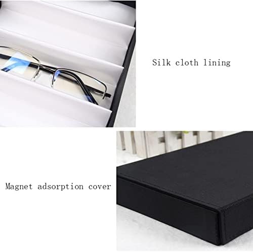 眼鏡オーガナイザーケース9スロットメガネ収納ボックス眼鏡トレイホルダーディスプレイボックス、小さなメガネに適しています。 メガネホルダースタンド