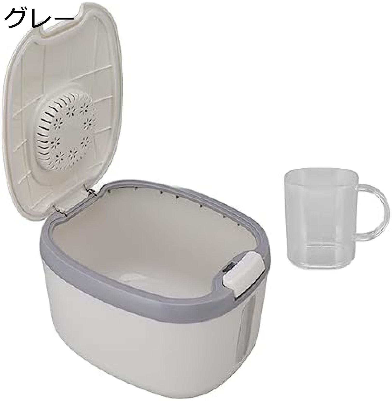 気密米容器 米びつカバー 積み重ね可能 透明窓 虫よけ 小麦粉用 グレー 15kg)