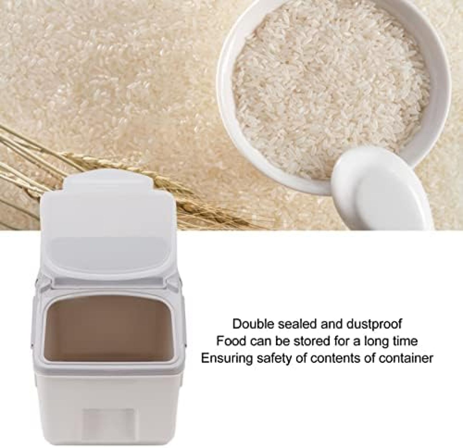 米びつ 米保存容器 米、穀物、ペットフード用計量カップ付き 10KG/15KG