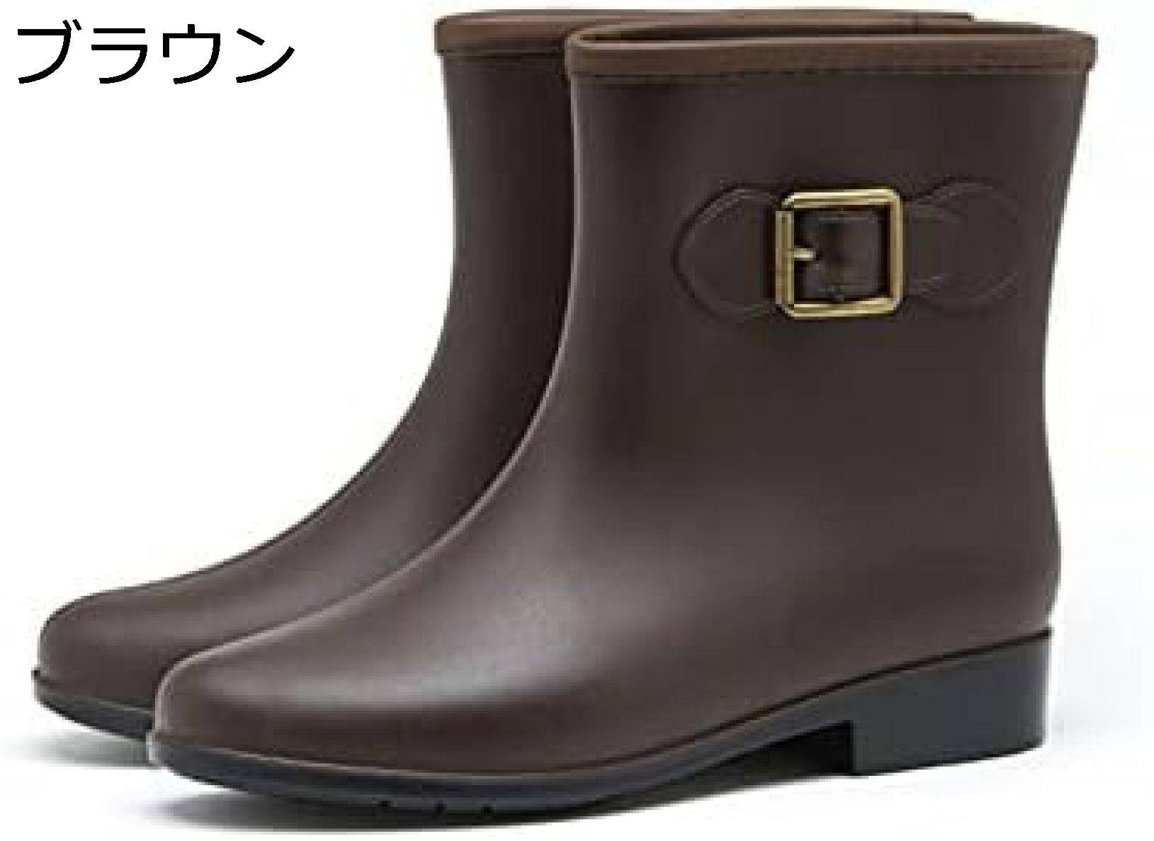 【全店通用25％OFFクーポン】雨靴 ショートブーツ バックル 痛くない レインブーツ...