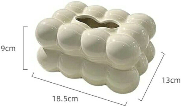 綿菓子 ティッシュボックスカバー ティッシュホルダーシート紙収納 ティッシュケース オフィス用 ベージュ シルバー かわいい 北欧 洗面台 [2]