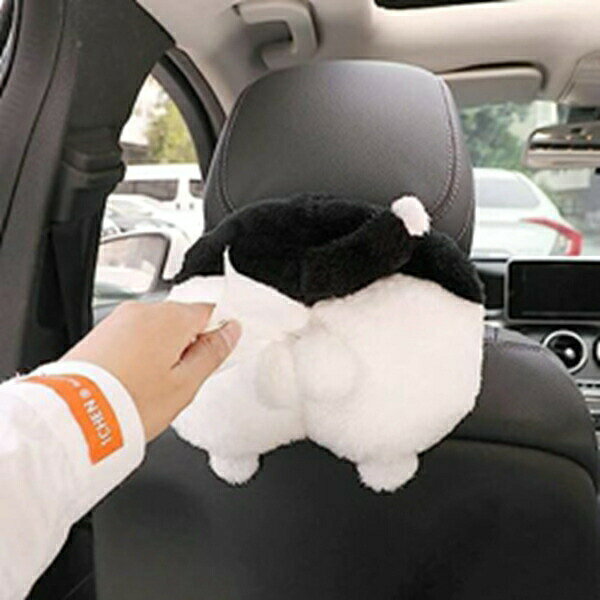 【全店通用25%OFFクーポン】車用 ティッシュボックス 猫犬のお尻 ぬいぐるみティッシュケース かわいい ティッシュシートカバー バック 猫のお尻 [3]